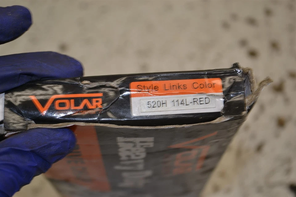 Cadena de acero Volar 520H 114L-RED con eslabón de conexión Foto 4 de 4