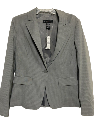 New New York And Company Blazer Gray Professional Office Jacket Size 10