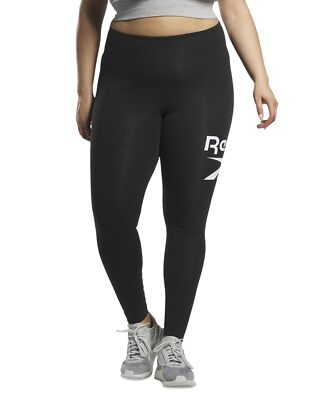 Reebok Women Regular fit Athletic Training Leggings 1X Black Solid