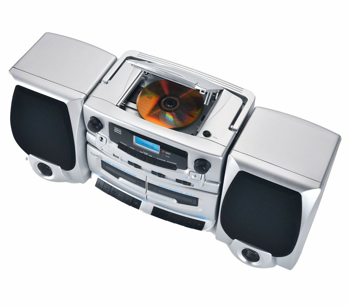 Supersonic SC-2121BT Bluetooth Audio System CD & Cassette Player