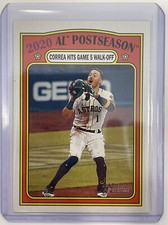 2021 Topps Heritage 2020 AL Postseason # 23 Correa Hits Game 5 Walk-Off