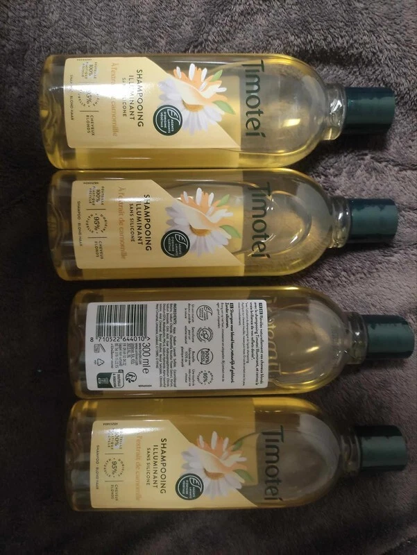 4 shampoings neufs emballés timotei 300ml valeur 4e cédé les 4 à 14e - Photo 1/1