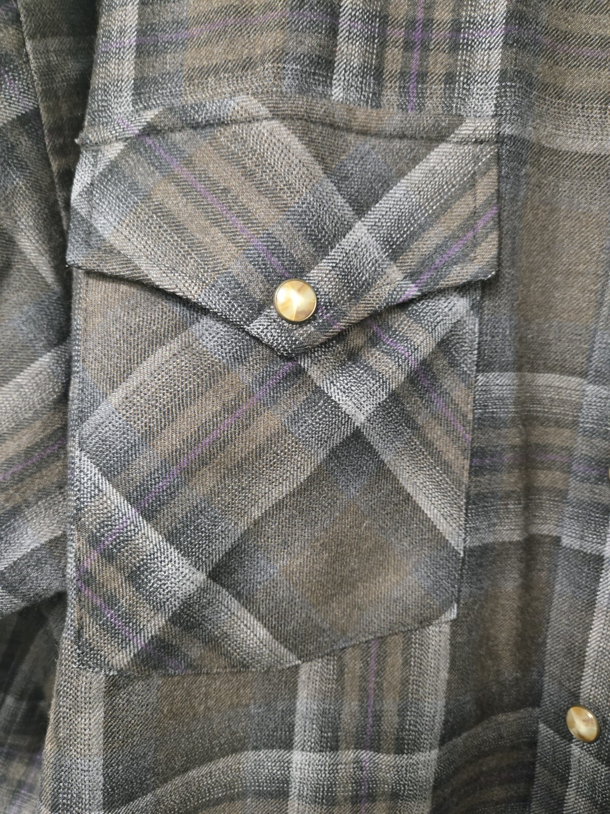 Vintage Pendleton Wool Plaid Button front shirt s… - image 5