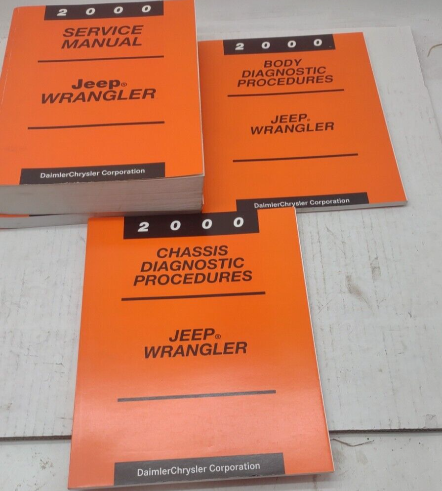 2000 Jeep Wrangler Factory Shop Service Repair Manual Set of 4 Sku53 eBay