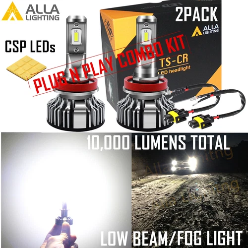 Alla Lighting H11B LED Headlight Bulb Plug & Play Replacement VS H11 Difference