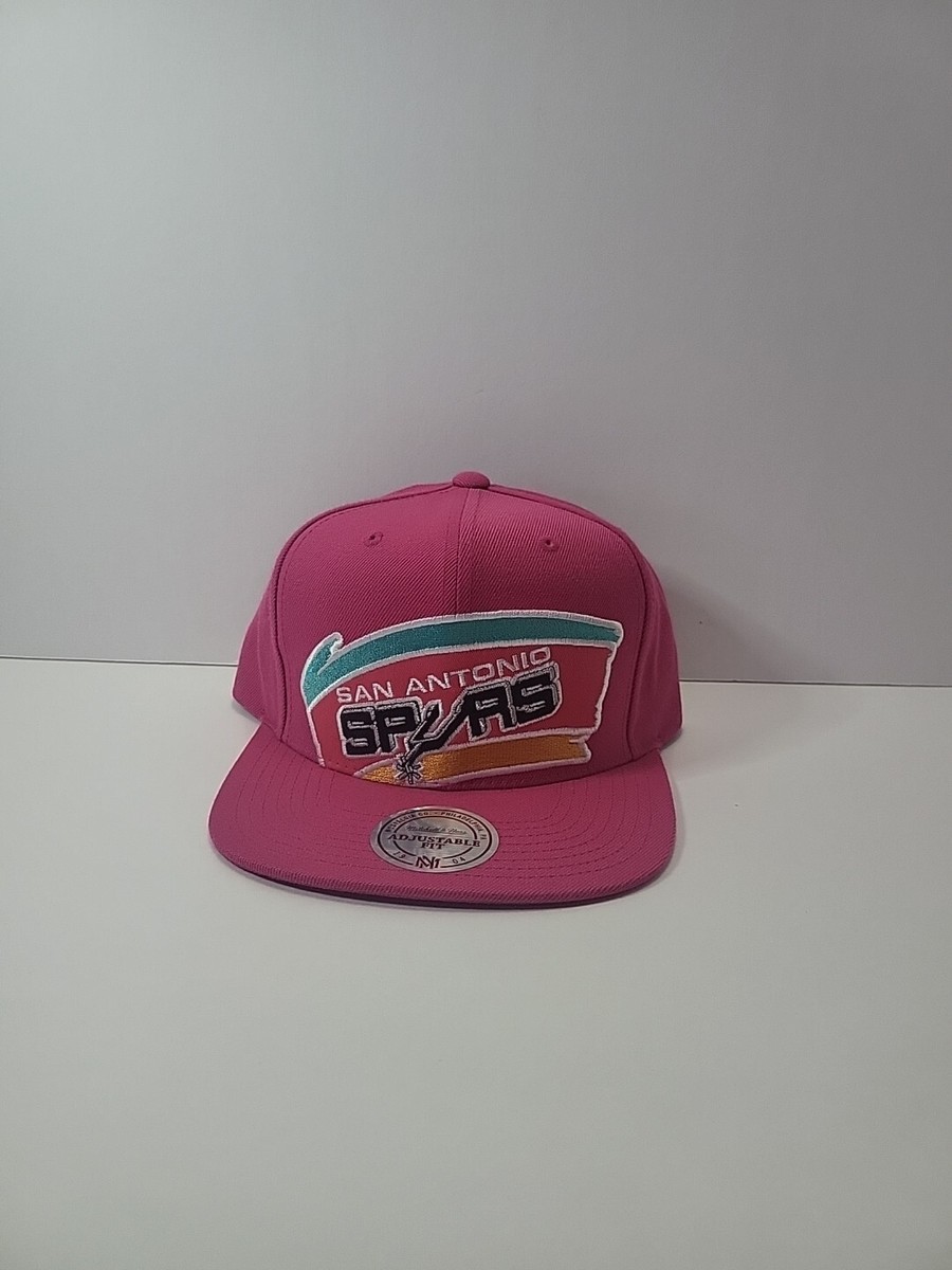 Nba-San Antonio Spurs Unisex Pink Snapback Cap Ness-90's Retro 