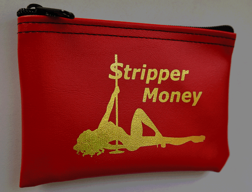 Pole Dancer Stripper Exotic Performer Cash Purse Twin Pack Money Bag - Picture 9 of 12