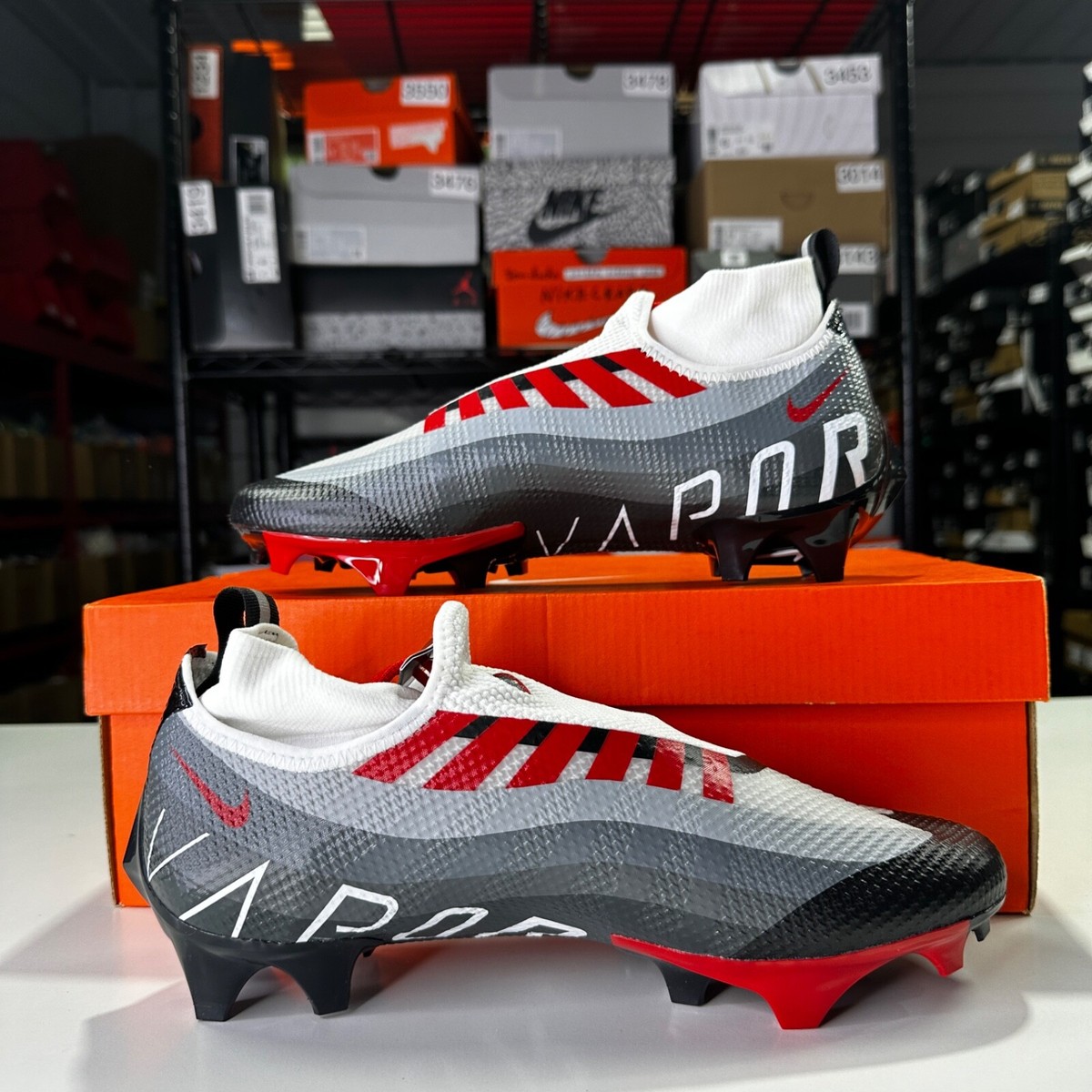 Size 8 - Nike Vapor Edge Pro 360 Dark Smoke Grey University Red