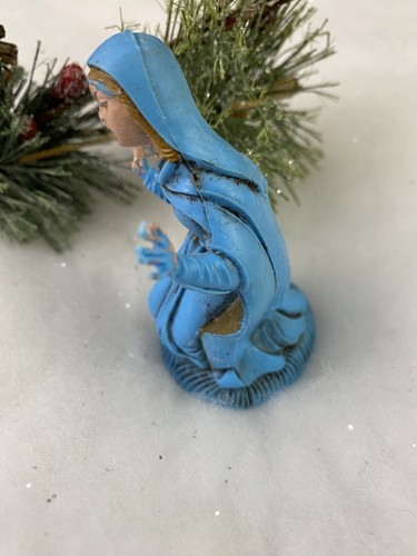 Statuina Maria Natività Italia Vintage Plastica Rigida Stampata Ricambio 3" - Foto 2 di 7