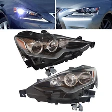 LED Headlights Assemblies Left & Right Headlamps For 2014-2016 Lexus IS250 IS350