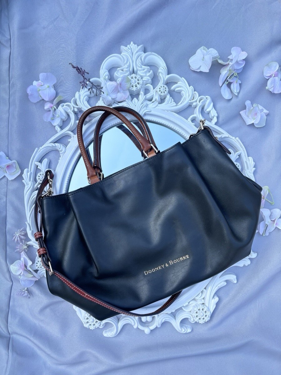 Dooney Bourke Black City Barlow Smooth European Leather Satchel