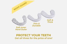 Custom Night Guard Kit   3 Upper Guards for Teeth Grinding  Clenching