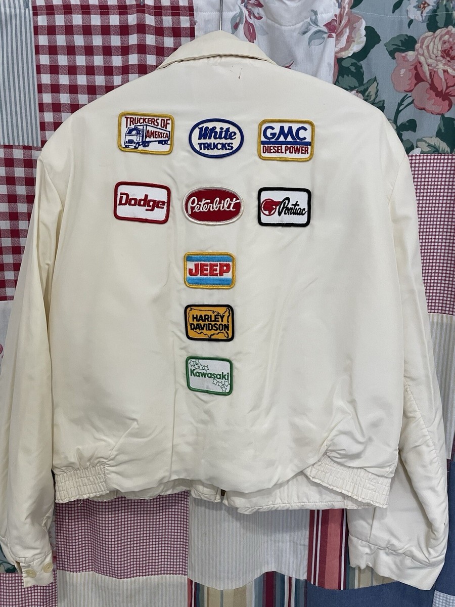 Vintage 50s 60s Hercules Work Jacket Racing Sears Trucker Patches