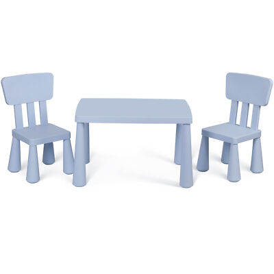 Kids Table and Chair Set 3in1 Plastic Children Activity Table for