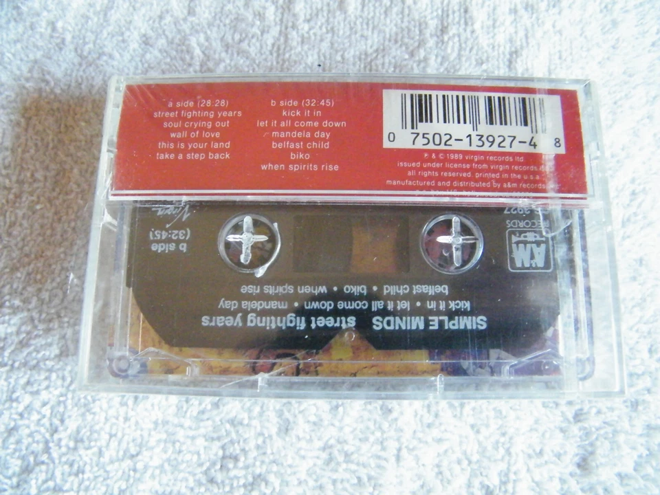 SIMPLE MINDS - Street Fighting Years - CASSETTE A&M Sealed New - 1989 Pop Rock - Image 3 of 4