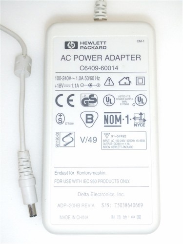 Original HP Drucker Netzteil C6409-60014 PS 18V 1.1A AC PSU Adapter Kabel