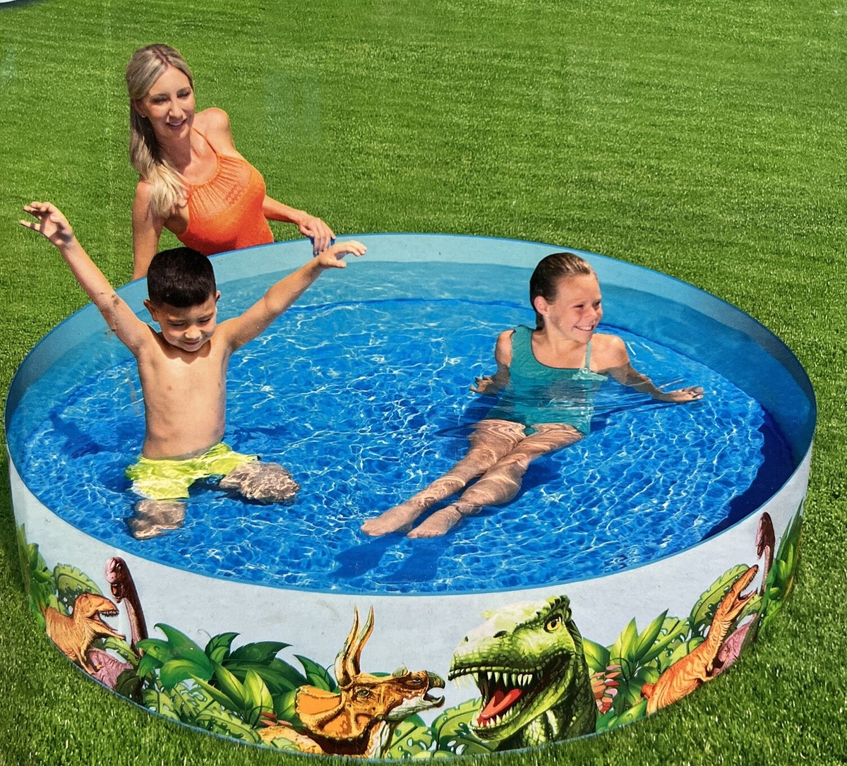 H2O Go! Pool Dinosaur Swim 6’x6’x15” 250 Bestway Kid 3+ Heavy-duty