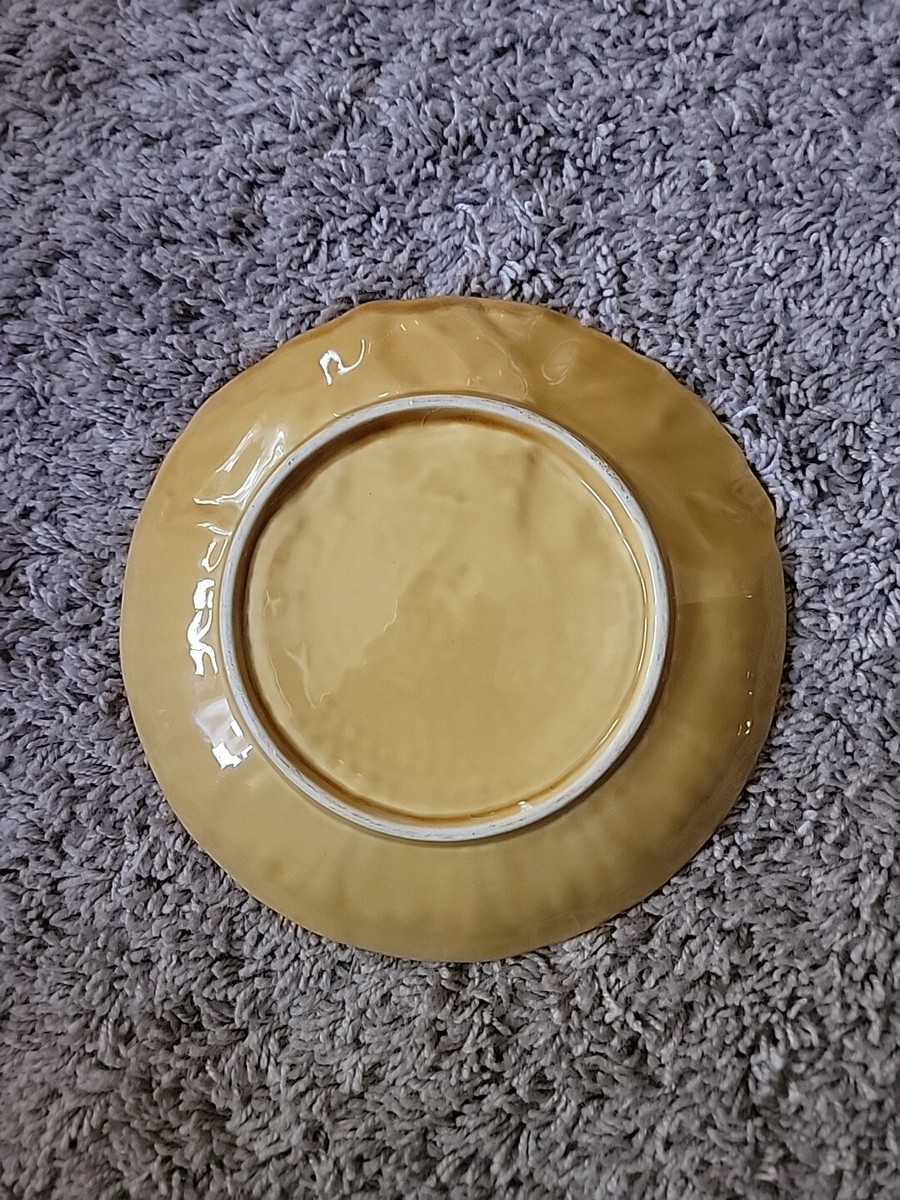 Vintage Bordallo Pinheiro Sunflower 8” Salad Plate Made in