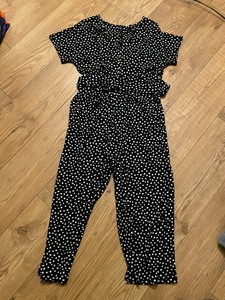 black and white polka dot playsuit