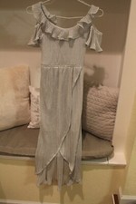 NWT - Beautiful Emily West Girls Dress Size 10 - silver