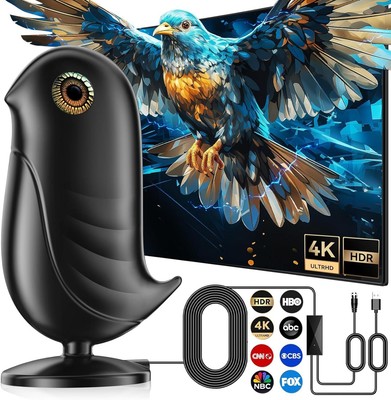 Exceptional Indoor TV Antenna 650+ Mile Range 18Ft  4K Smart TV Local Channels