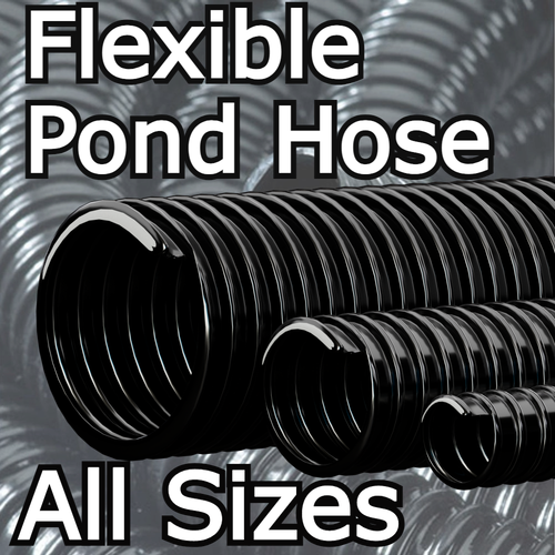 BLACK RIBBED FLEXIBLE POND HOSE FISH GARDEN FILTER PUMP MARINE FLEXI