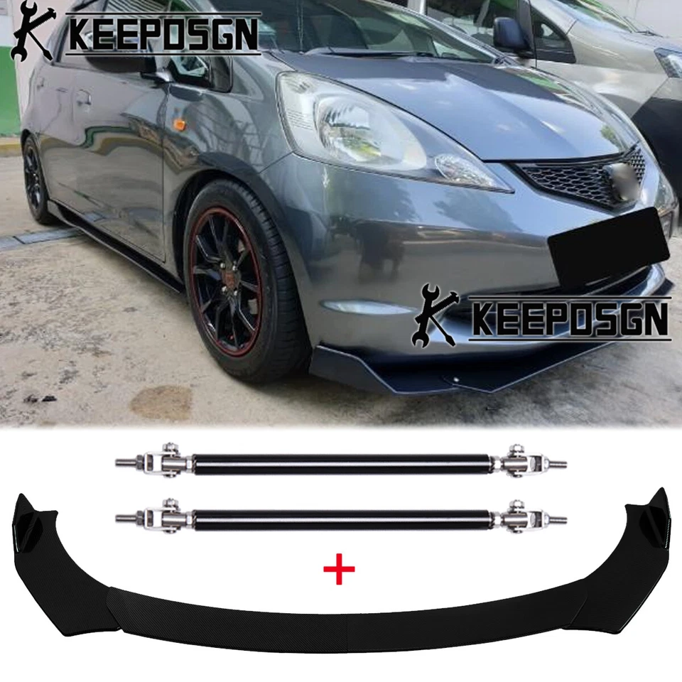 Alerón divisor de labios parachoques delantero brillo eléctrico + varillas de puntal para Honda Clarity Foto 2 de 4