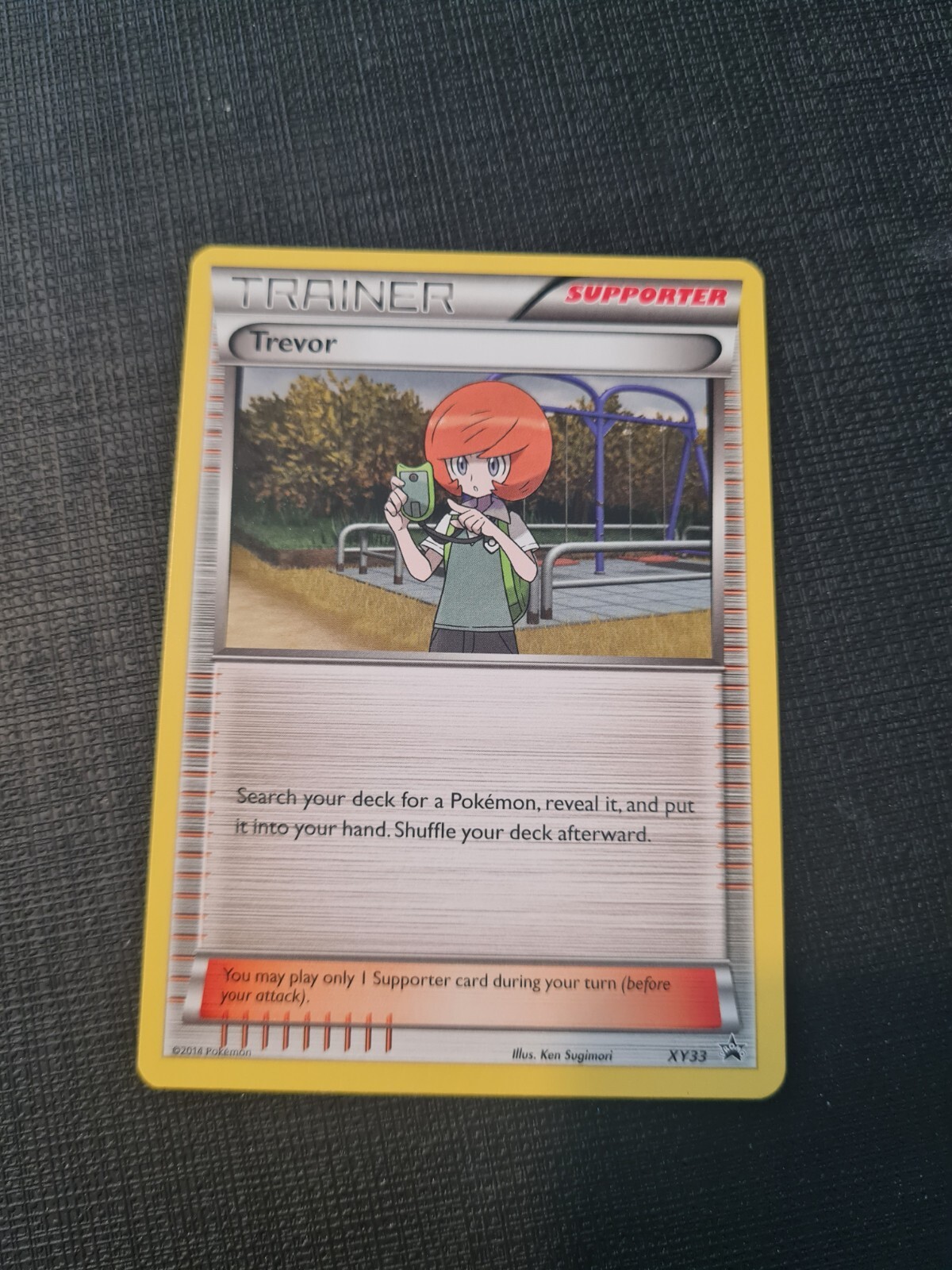 Pokemon Card - Trevor XY33 Pokemon Black Star Promo Non Holo - NM