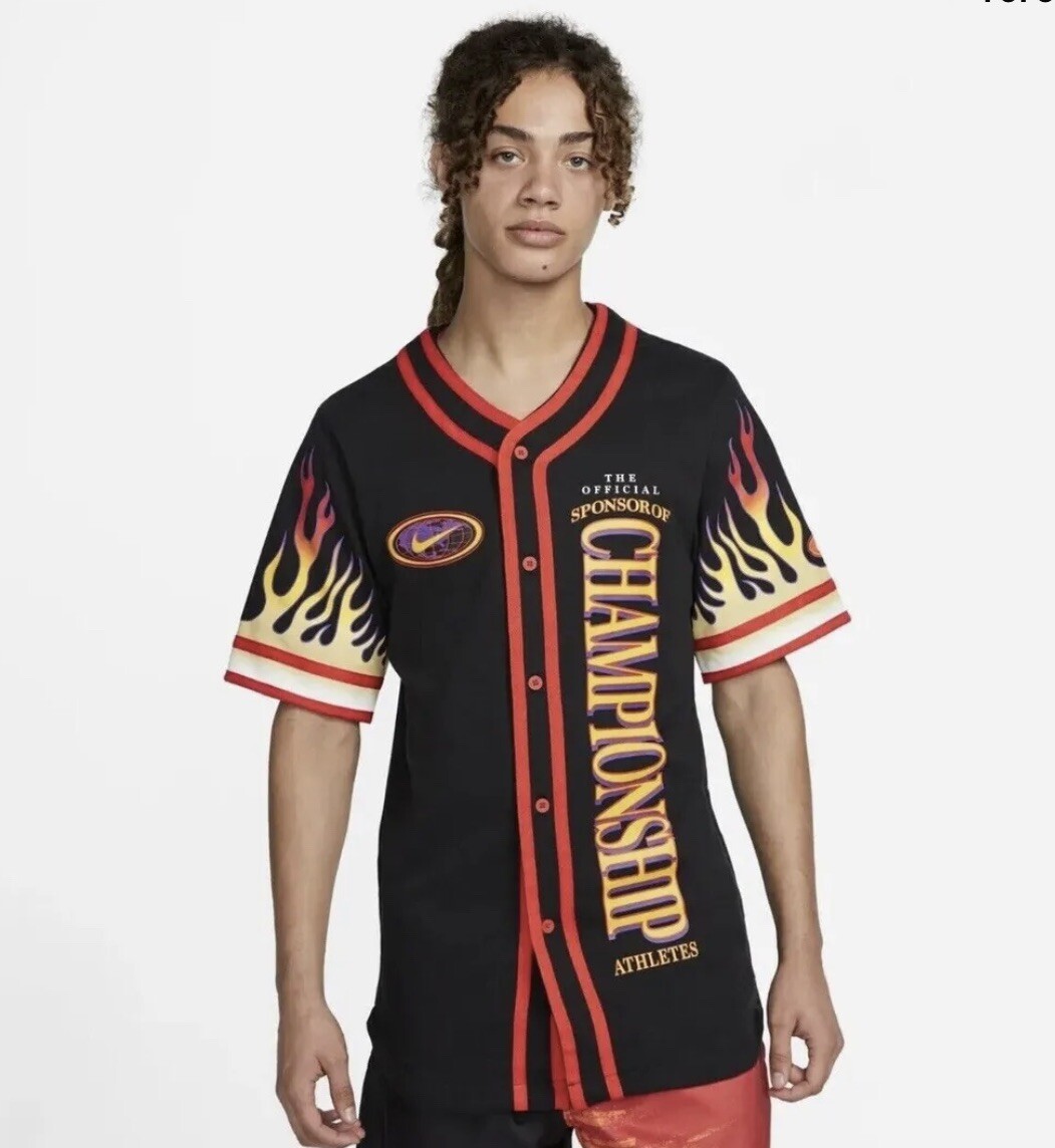 トップス NIKE AMERICANA BLACK FLAMES B.B SHIRT Nike Americana Flame Tee Grade-School – DTLR