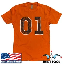 DUKES OF HAZZARD GENERAL LEE DISTRESSED RETRO STYLE T-SHIRT