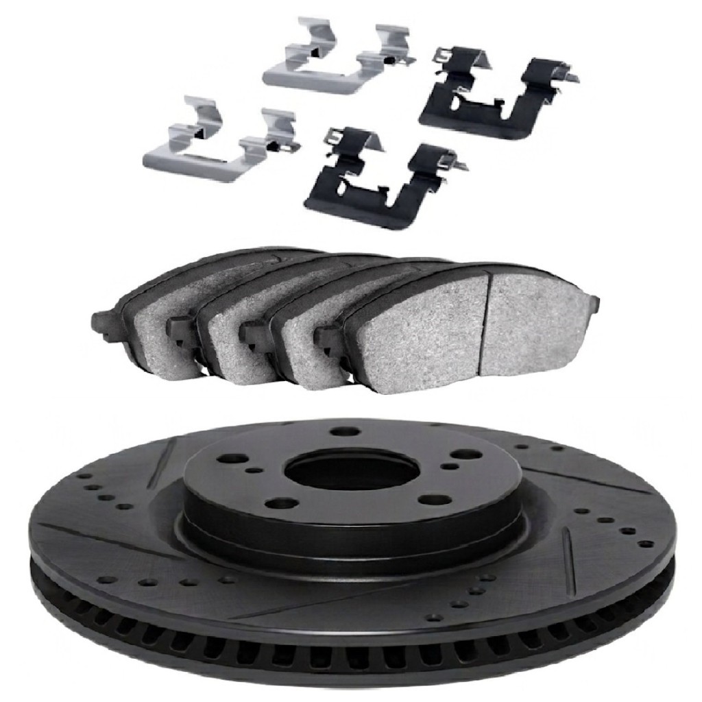For Maserati Ghibli 2014-2016 Rotor Set Rear | Drilled and Slotted Rotor Style