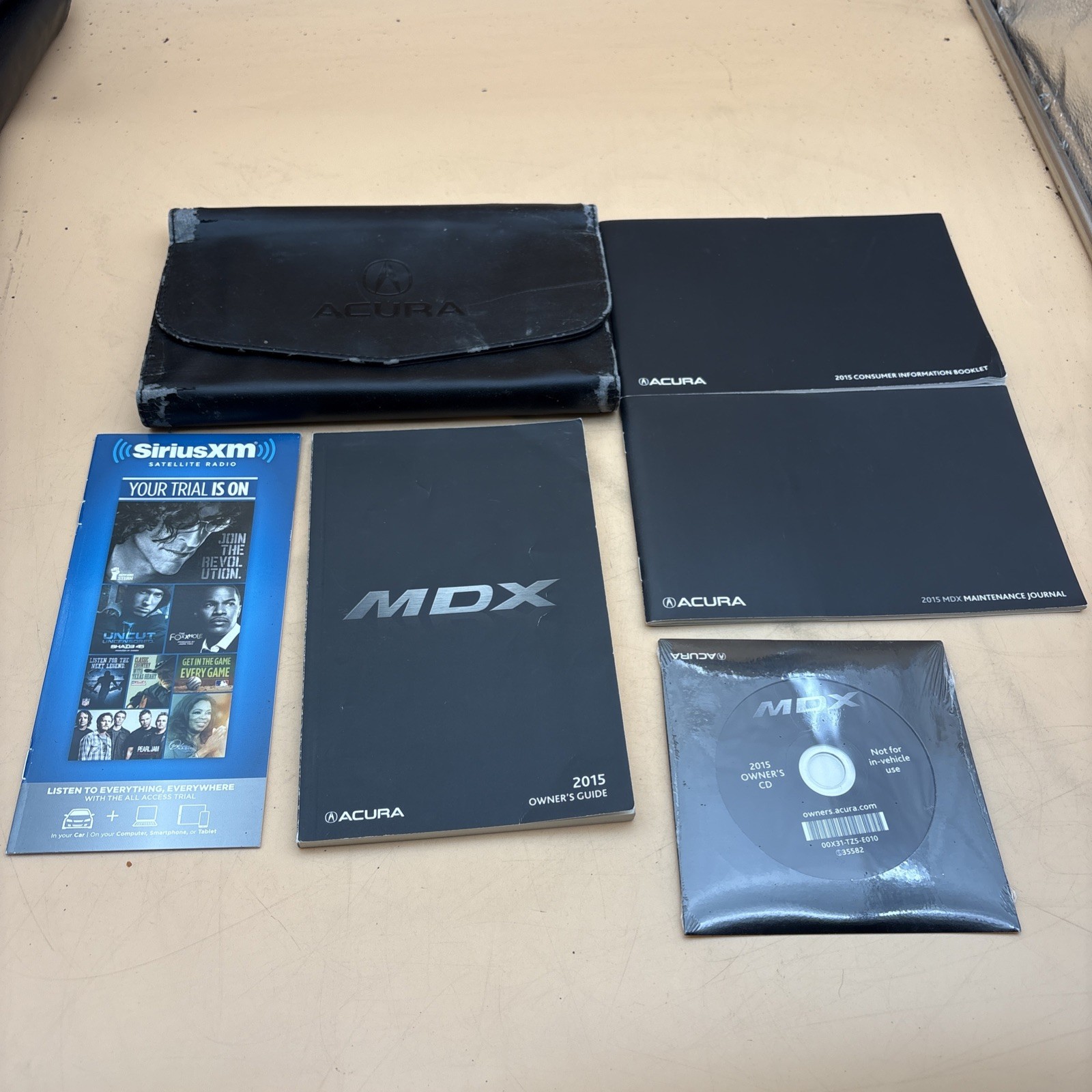 2015 Acura MDX Owner’s Manual, Consumer Info Booklet With Case Included