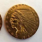 Indian Head  1912 $2.50 Gold Quarter Eagle Coins Pre-1933 US