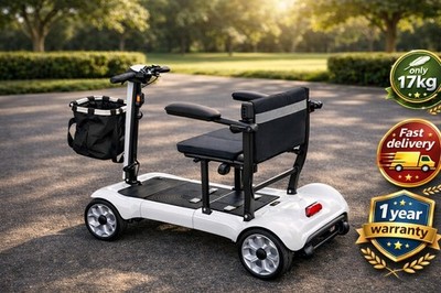 BRANDNEU LEICHTER SLK ULTRALEICHTER TRAGBARER LITHIUM-MOBILITÄTSROLLER IN WEISS