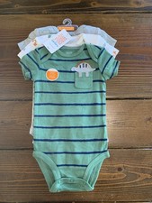 Carter's Just One You 3-Pack Bodysuits 6M Dino/Construction Cotton SS