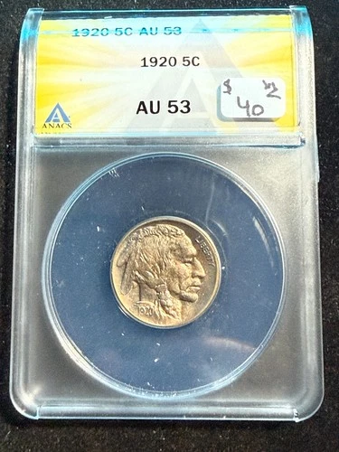 1920 BUFFALO NICKEL ANACS AU 53