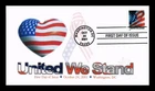 DR JIM STAMPS US COVER UNITED WE STAND AMERICAN FLAG FIRST DAY ISSUE