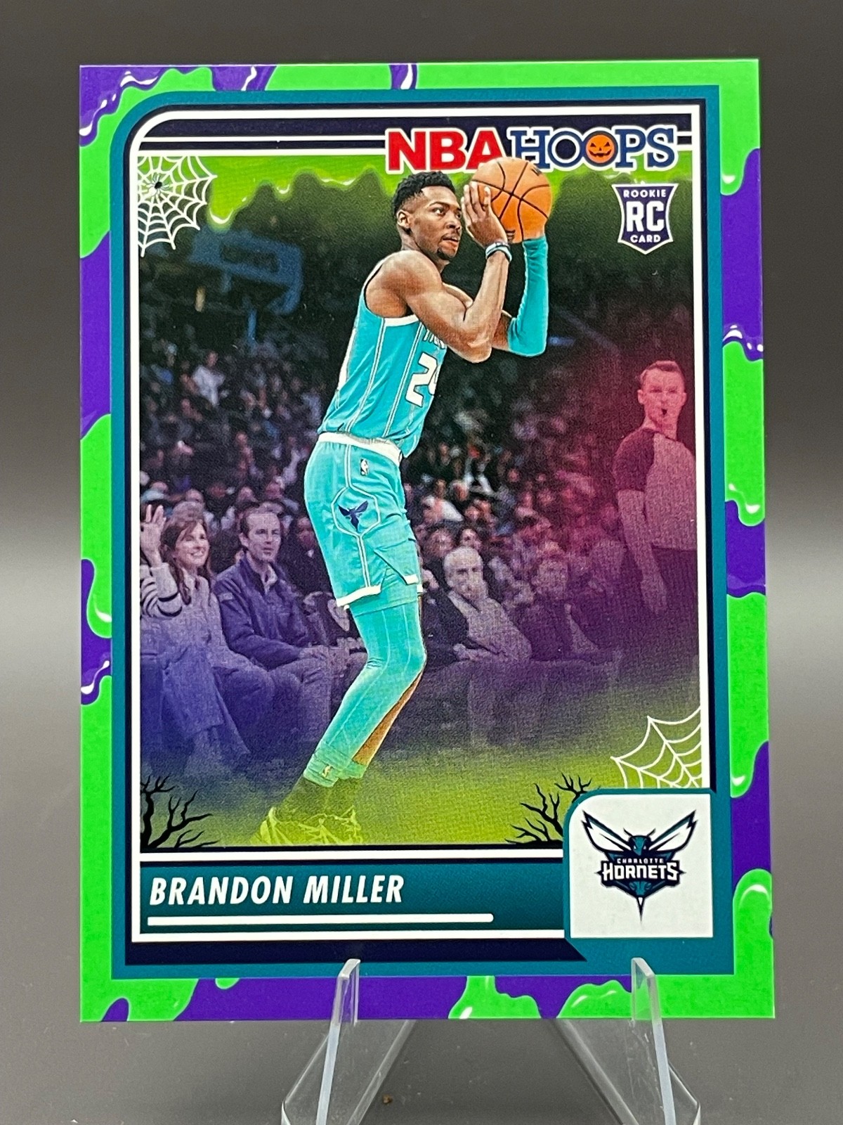BRANDON MILLER rc #245 Green Slime Rookie Card 2023-24 NBA Haunted Hoops HORNETS