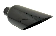 Exhaust Tip 5.00" X 12.00" Long 2.25" Inlet Slant WCR50012-225-BC-S Black Chrome