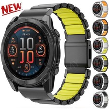 Titanium Rubber Band for Garmin Fenix 8 51mm 7X 6X 5X 3HR Tactix7 Magnetic Strap