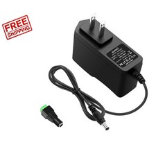 Reliable 12V 1A DC Power Supply Adapter with Safety Features for Electronics