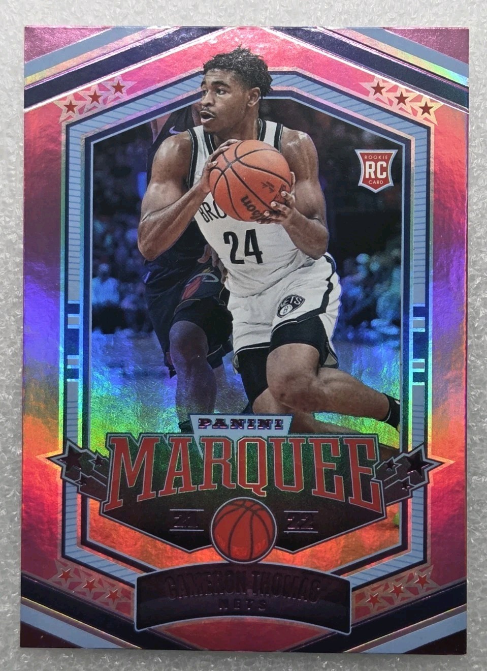2021-22 Chronicles Marquee PINK Rookie Card #340 Cameron Thomas Brooklyn Nets