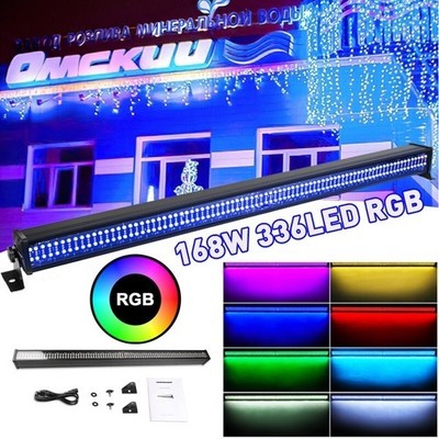 168W RGB Wall Wash Light Bar 336LED DMX Stage DJ Beam Lighting Disco Club Effect