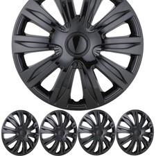 15 Inch Hubcaps Set of 4 ABS Black for Car Truck SUV Fit Iron Hub 5083Style
