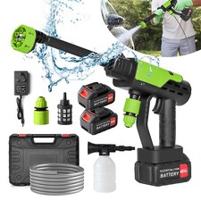 Electric Pressure Washer High Power Jet Wash Garden Car Patio Cleaner 2 Battery