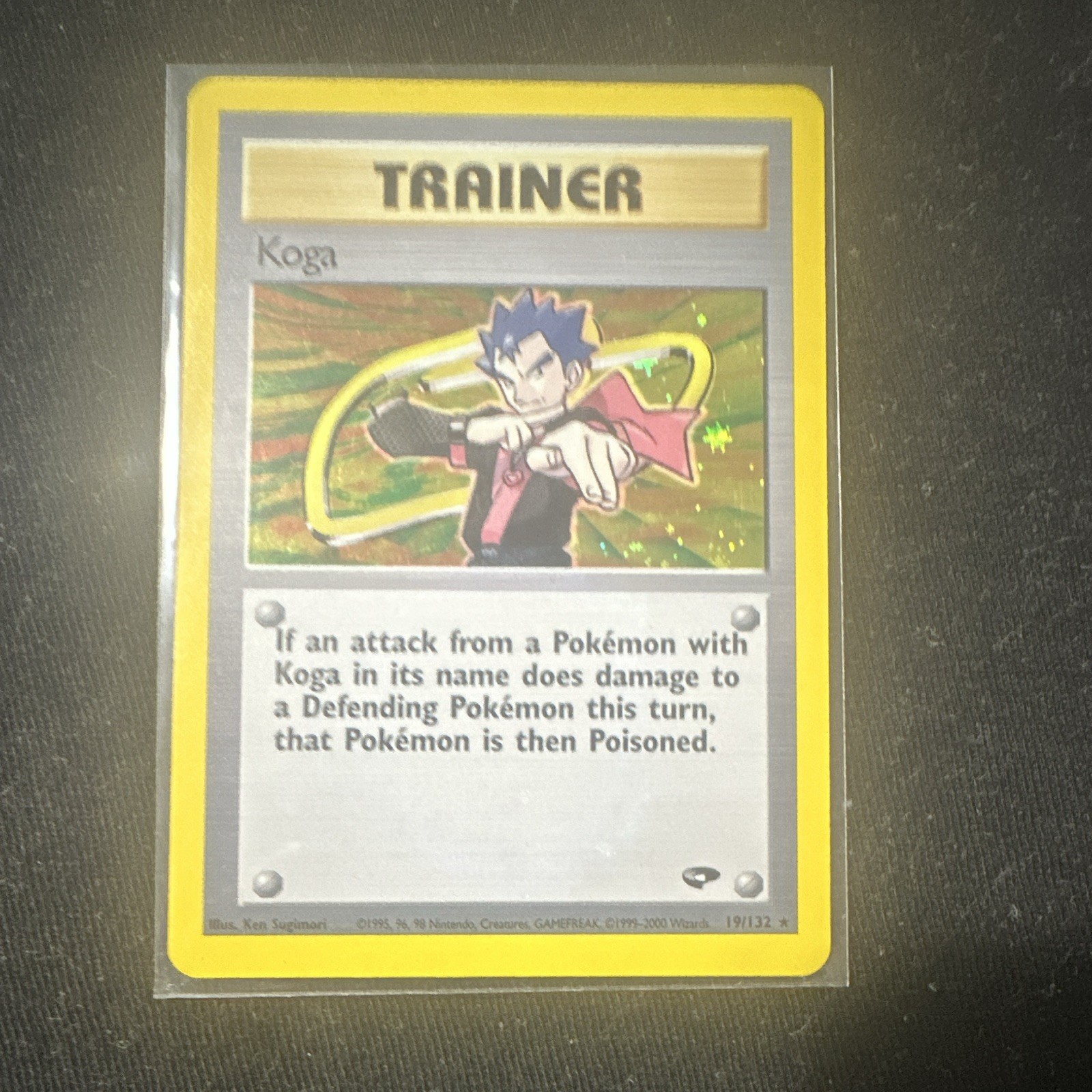 Pokémon TCG Koga Gym Challenge Unlimited Edition Holo Rare Trainer 19/132