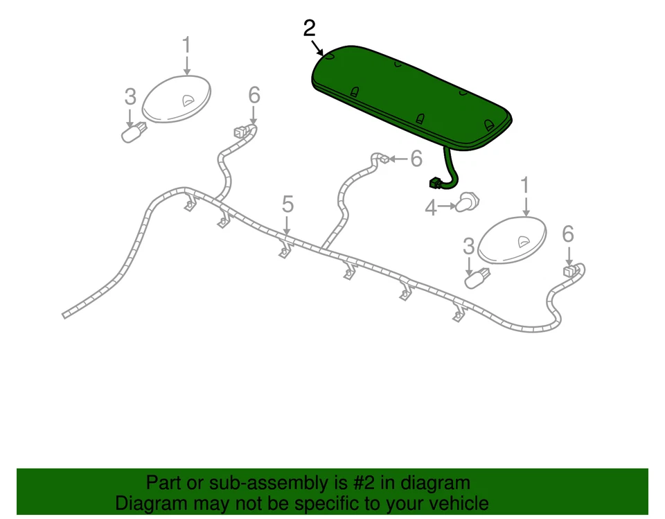 Lámpara de techo GM genuina 15219564 Foto 4 de 4