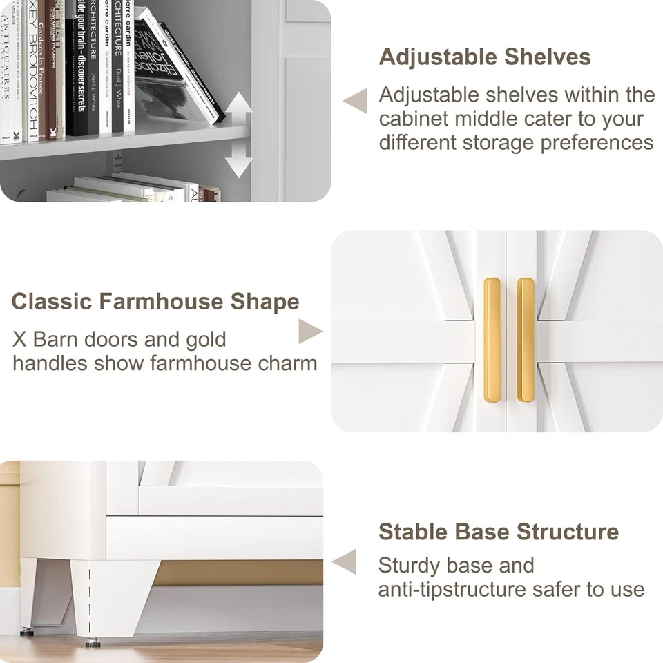 Elegro 71" Metal Wardrobe Closet With 4 Adjustable shelves,Small Space Storage - Image 3 of 4