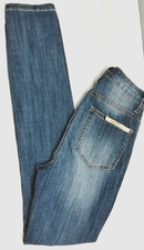 Women's 1 Denim BLVD Skinny Distressed Blue Jeans Denim Bottoms, Stretch NWT