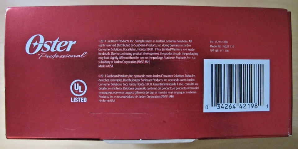 Oster Professional The Quiet FAST FEED Clipper 770052 76023-710 Open Box - Image 4 of 4